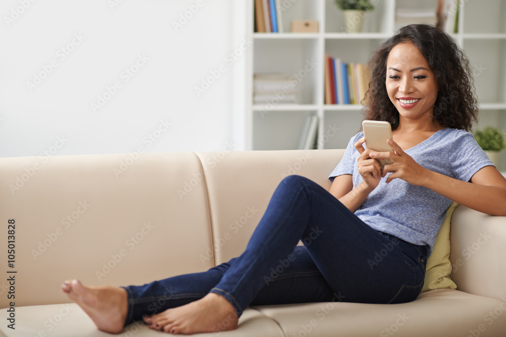 Using mobile application Using mobile application