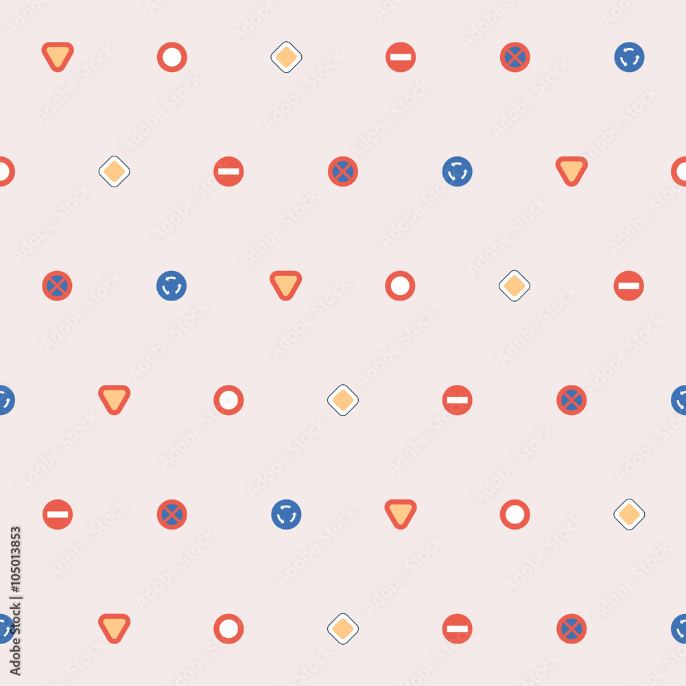 Road sign seamless pattern Road sign seamless pattern