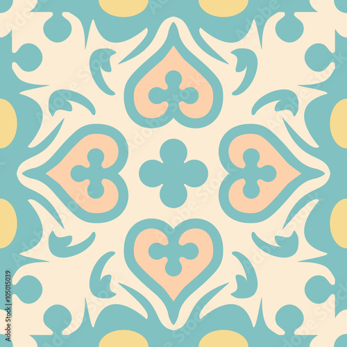 Encaustic tiles seamless pattern. Vector EPS 10