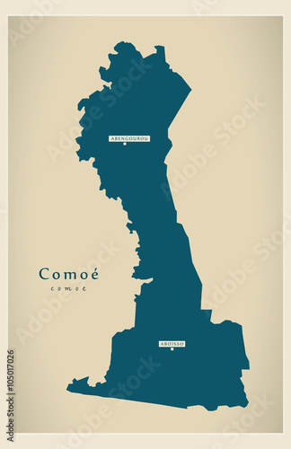 Modern Map - Comoe CI photo