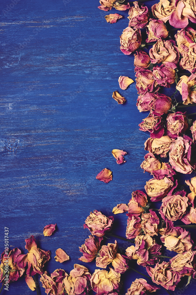 Obraz premium Dry roses background