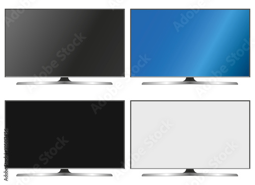 Illustration Graphic Vector Flatscreen with Copyspace