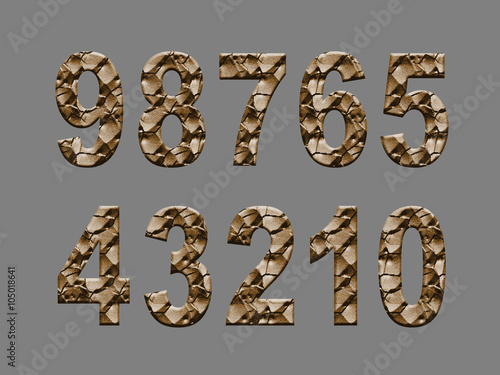 Fototapeta Naklejka Na Ścianę i Meble -  Wood Numbers