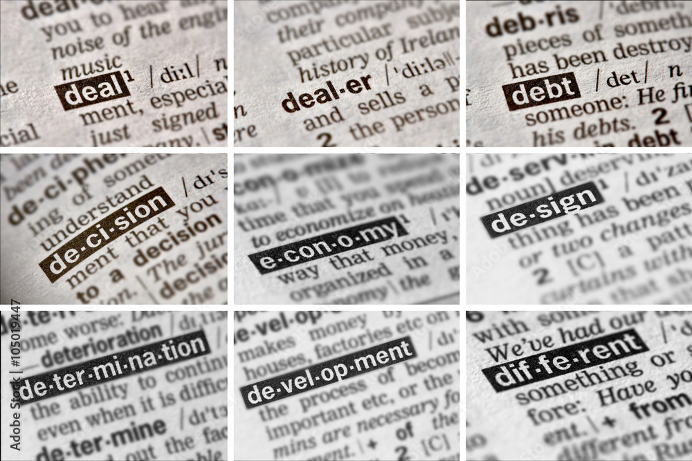 Fototapeta premium Business Finance Words Set (2 of 9)