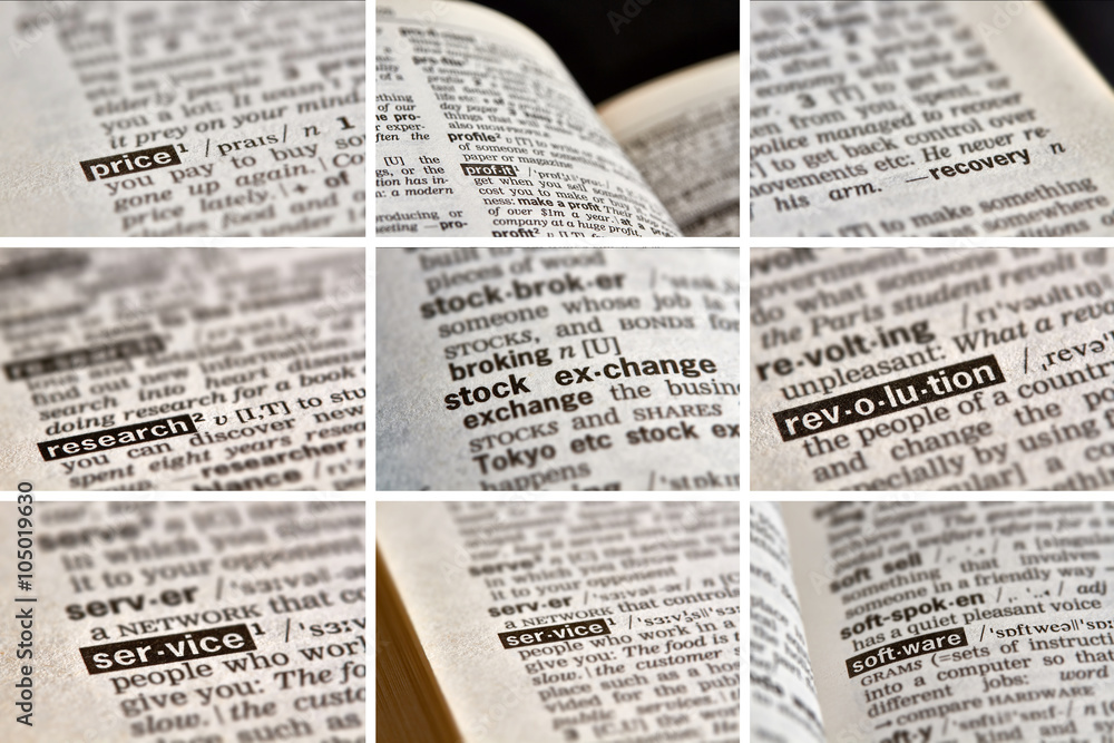 Fototapeta premium Business Finance Words Set (7 of 9)