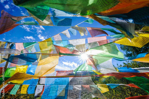 Картината върху платно Buddhist prayer flags