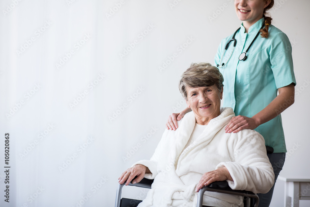 Obraz premium Woman with walking disability