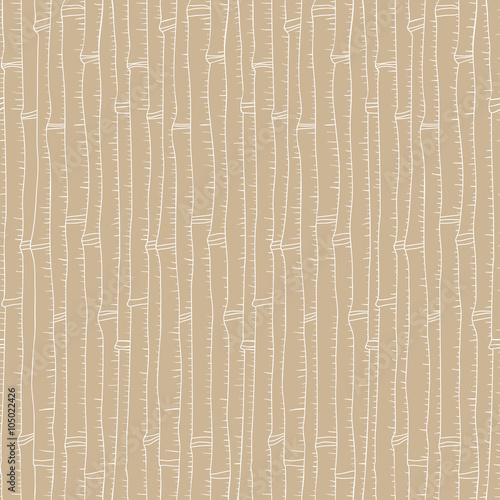 Seamless vector bamboo pattern. Ink bamboo texture. Hand drawn beige bamboo background. Ready design for textile, fabric, surface textures, packaging.