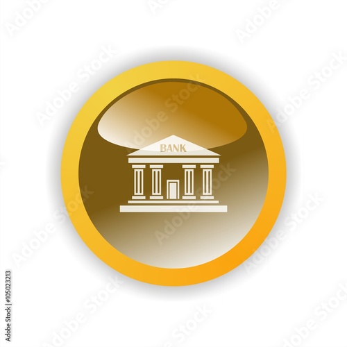 Icono de un edificio de banco. Ilustración vectorial