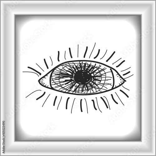 Simple doodle of an eye