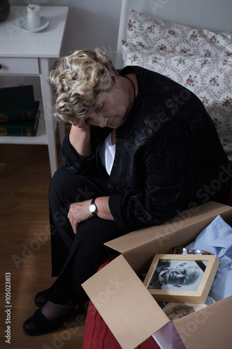Photography Woman looking at memories