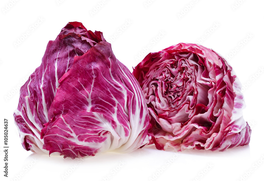 Obraz premium Radicchio, red salad isolated on white background