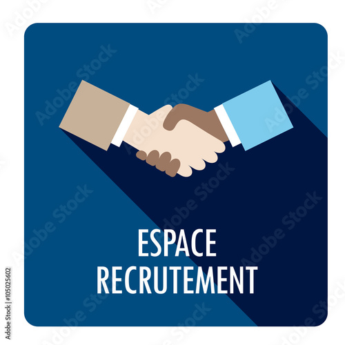 Bouton vecteur "ESPACE RECRUTEMENT" 