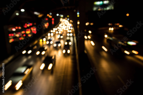 Cars in motion blur