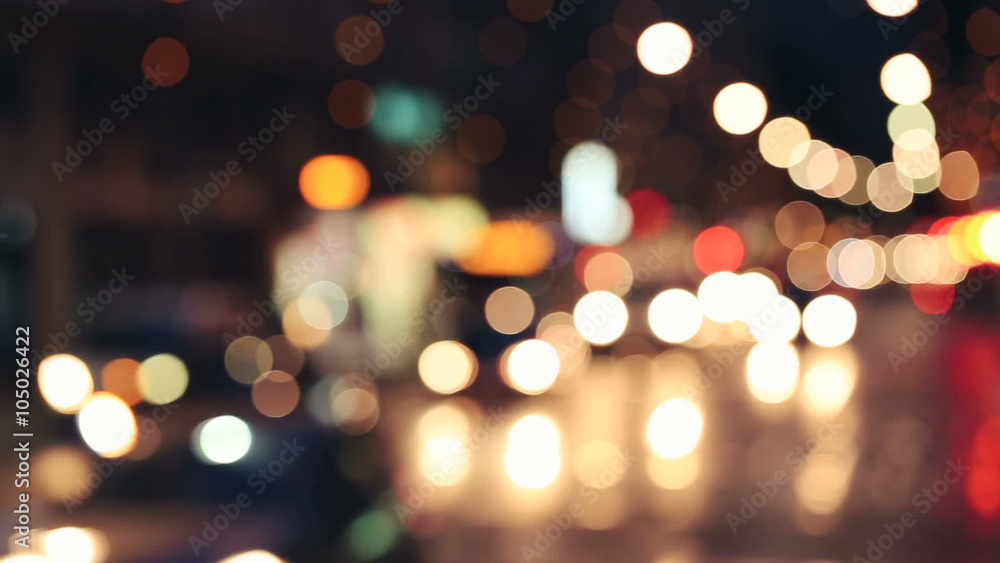 Night city is defocused with nice bokeh Night city is defocused with nice bokeh