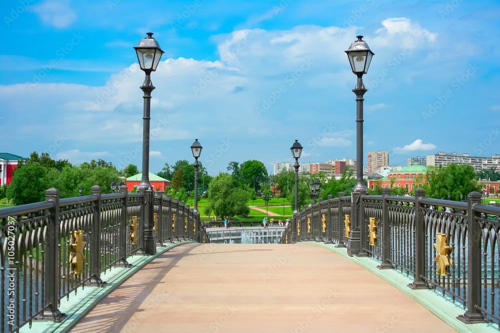 Bridge in Tsaritsyno Park in Moscow