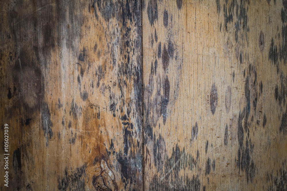 Fototapeta premium Old wood with black patches of mold