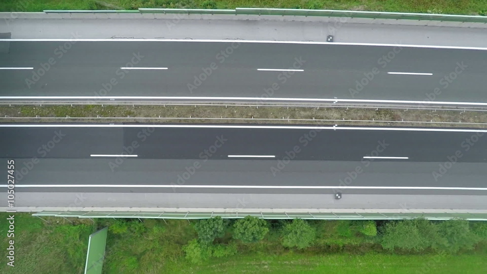 Bridge running over a highway Bridge running over a highway