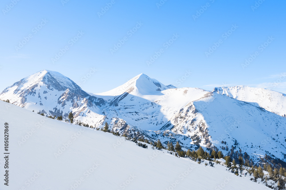 snow-capped mountains