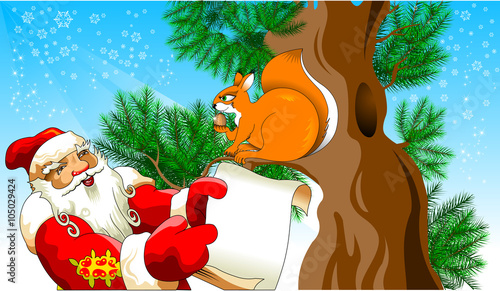 Santa and squirrel