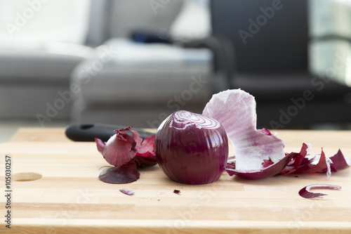 Konstfotografi Pealed red onion