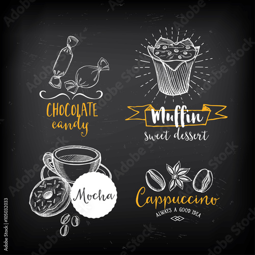 Coffee restaurant cafe menu, template design. 