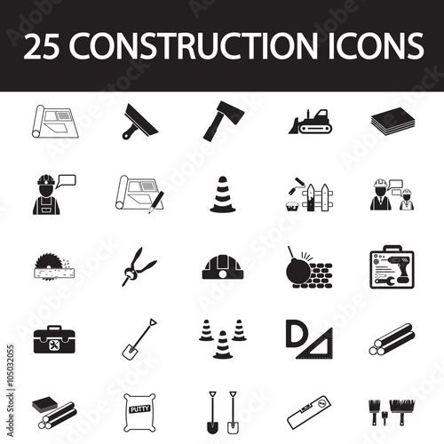 Wallpaper Mural construction set icon Torontodigital.ca