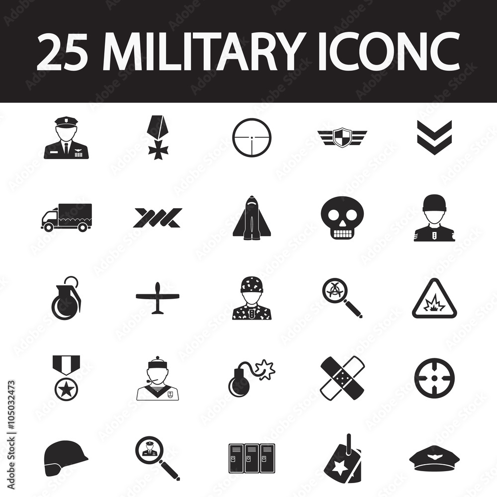 Military icon set Military icon set