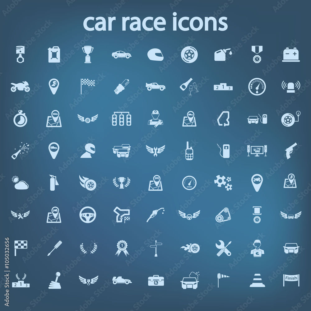 car race icon set car race icon set