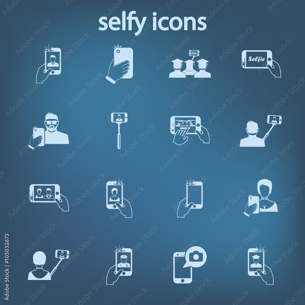 Selfie set icon Selfie set icon