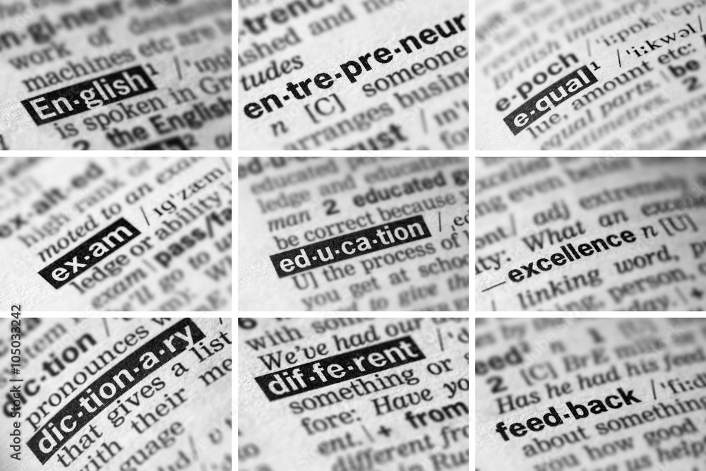 Fototapeta premium Education Learning Words Set (2 of 8)