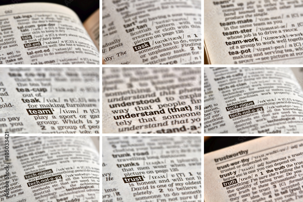 Fototapeta premium Education Learning Words Set (7 of 8)