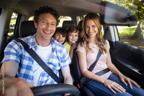 Smiling family sitting in the car © WavebreakmediaMicro
