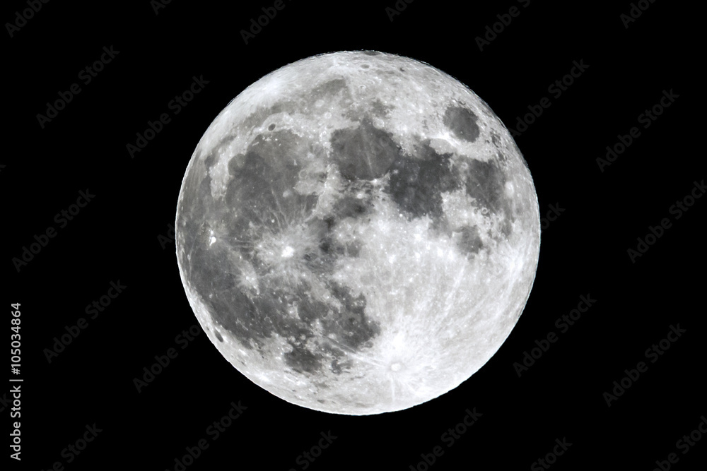 Full Moon isolated on black Full Moon isolated on black