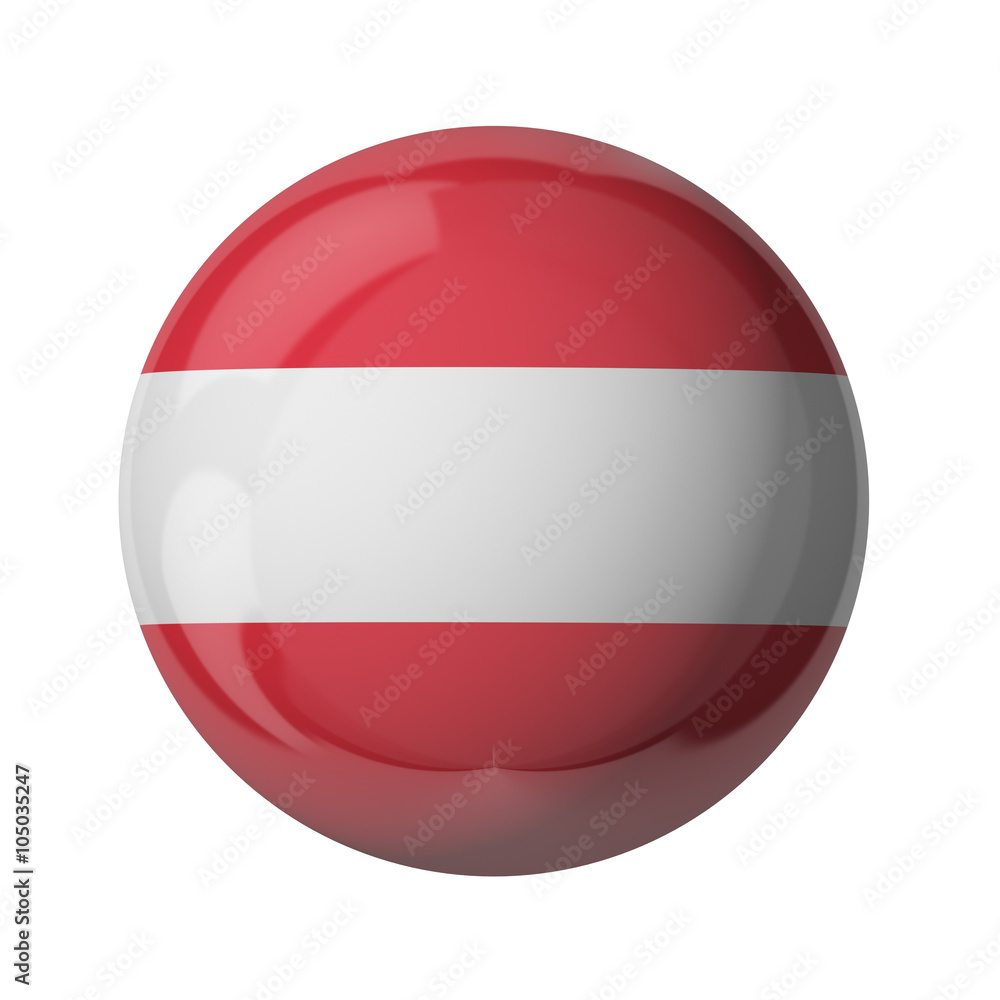Austria flag, glassy ball Austria flag, glassy ball
