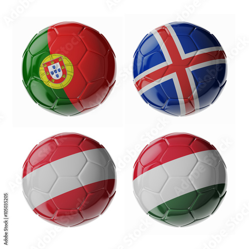 Europe 2016. Group A. Football/soccer balls