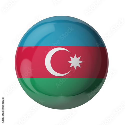 Free Download Azerbaijan flag, glassy ball - GFXLoad