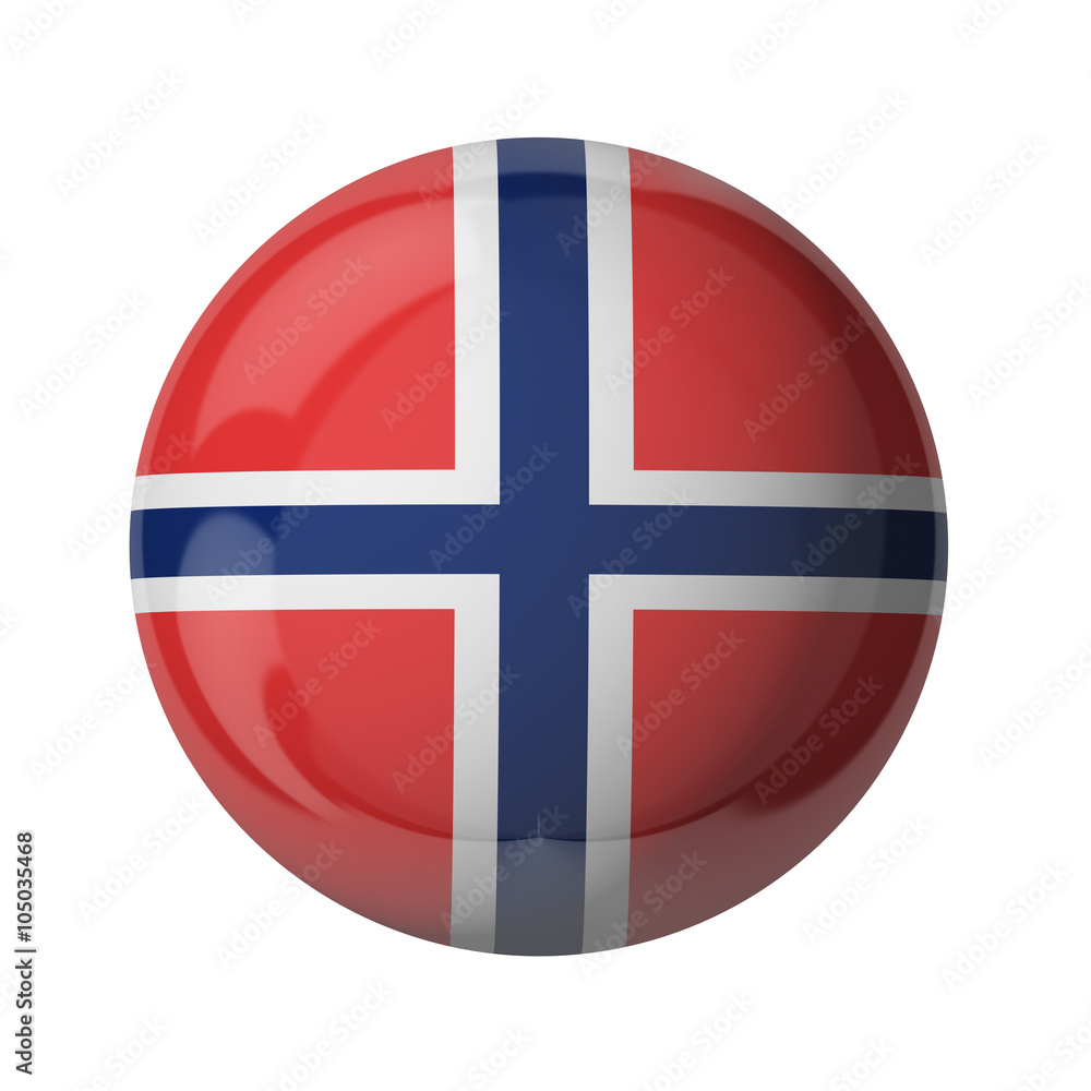 Norway flag, glassy ball Norway flag, glassy ball