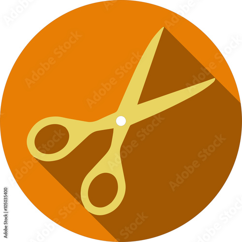 Flat Icon Scissors Orange
