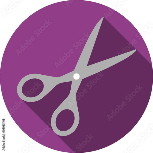 Flat Icon Scissors Purple