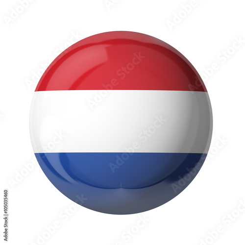Netherlands flag, glassy ball