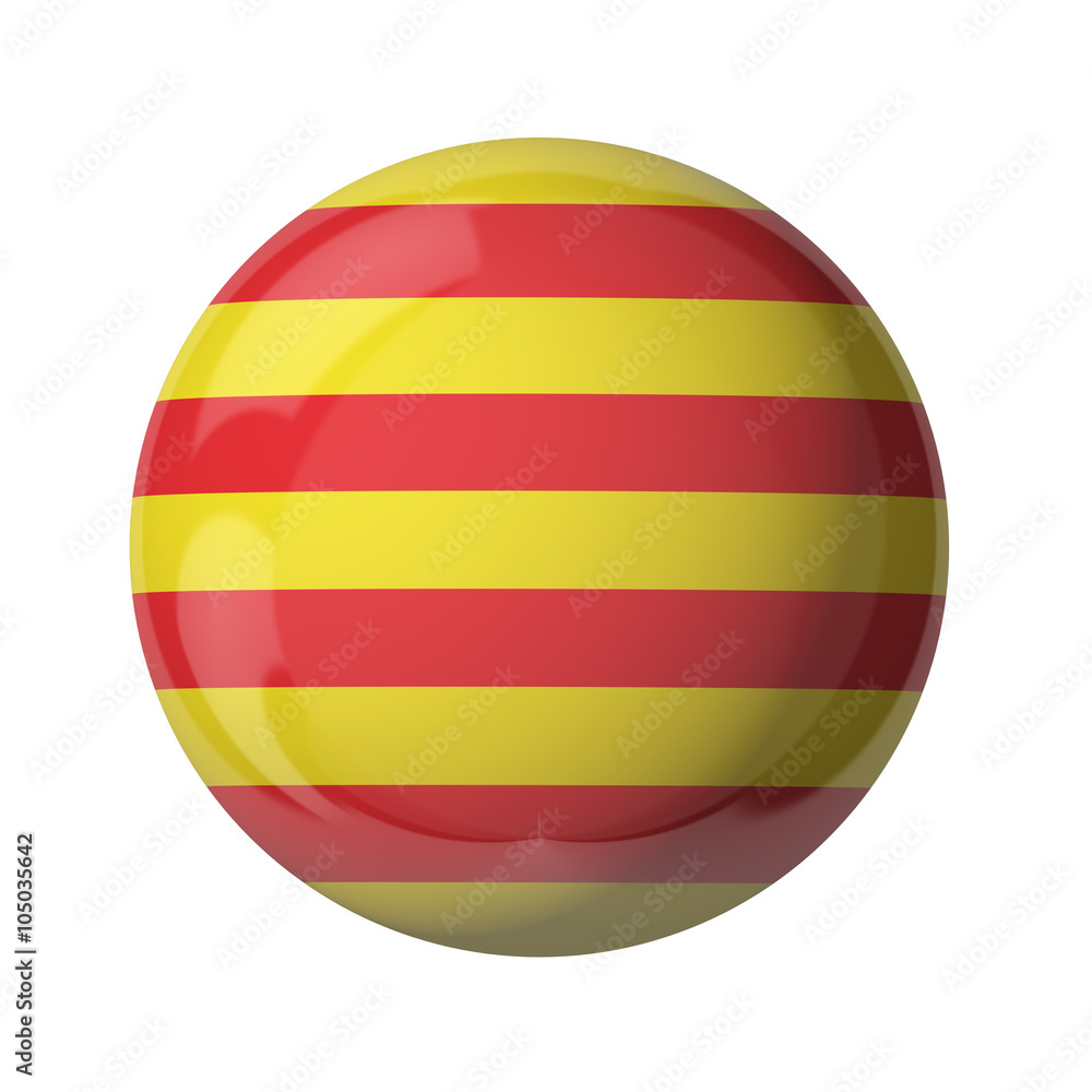 Catalonia flag, glassy ball