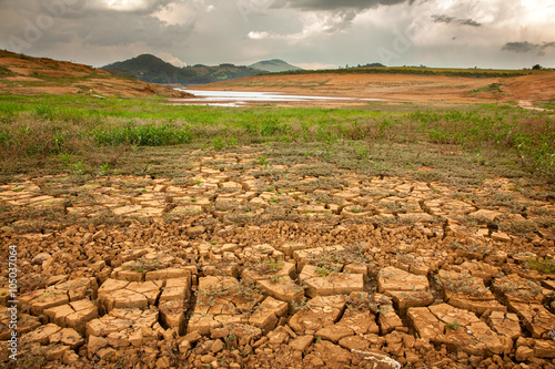 Drought soil in brazilian dam
