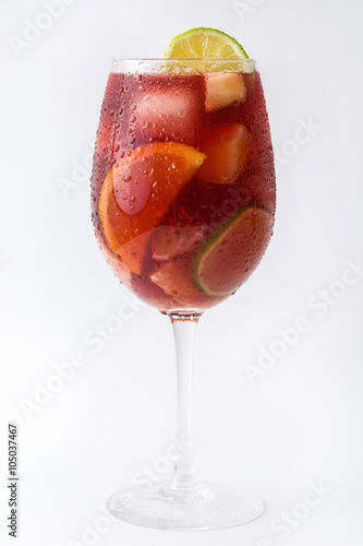 Summer sangria. Isolated photo
