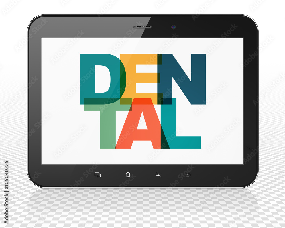 Health concept: Tablet Pc Computer with Dental on display Health concept: Tablet Pc Computer with Dental on display