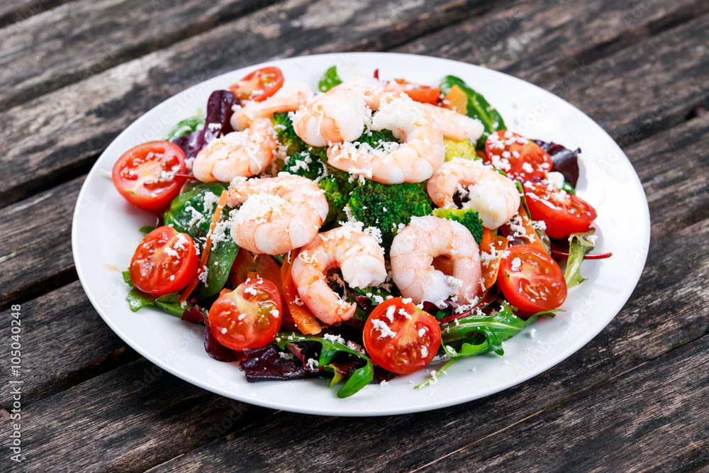 Sea Food salad with Shrimp and vegetables Sea Food salad with Shrimp and vegetables