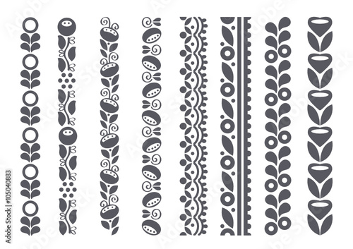 Decorative borders, vector illustration