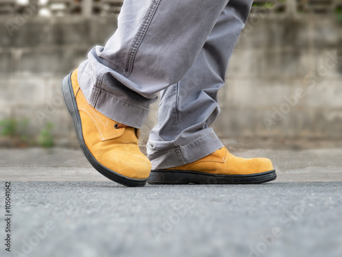 Close up of safety shoes on street © supakitmod