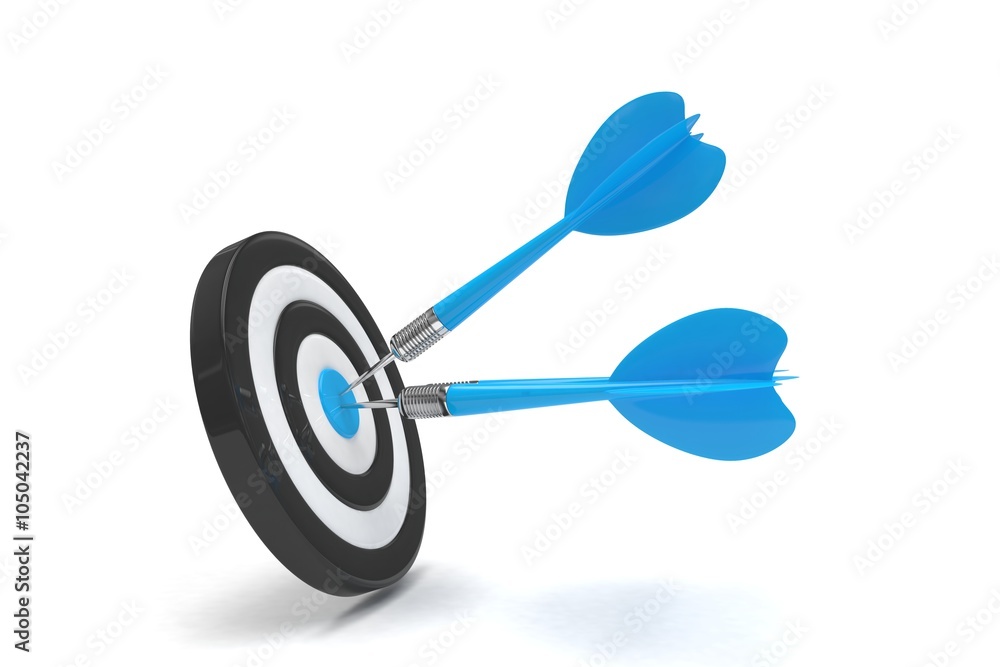 Three arrows darts in center. Three arrows darts in center.