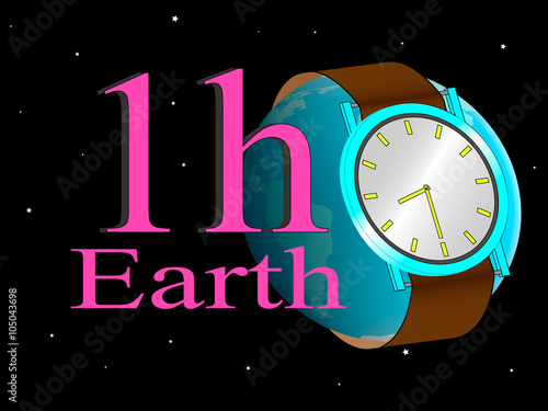 illustration of earth hour
